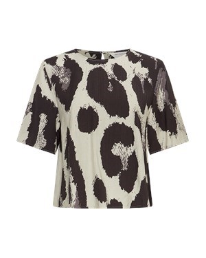 MSCH Karalie Jusia 2/4 Top med Mønster, Sort Leo